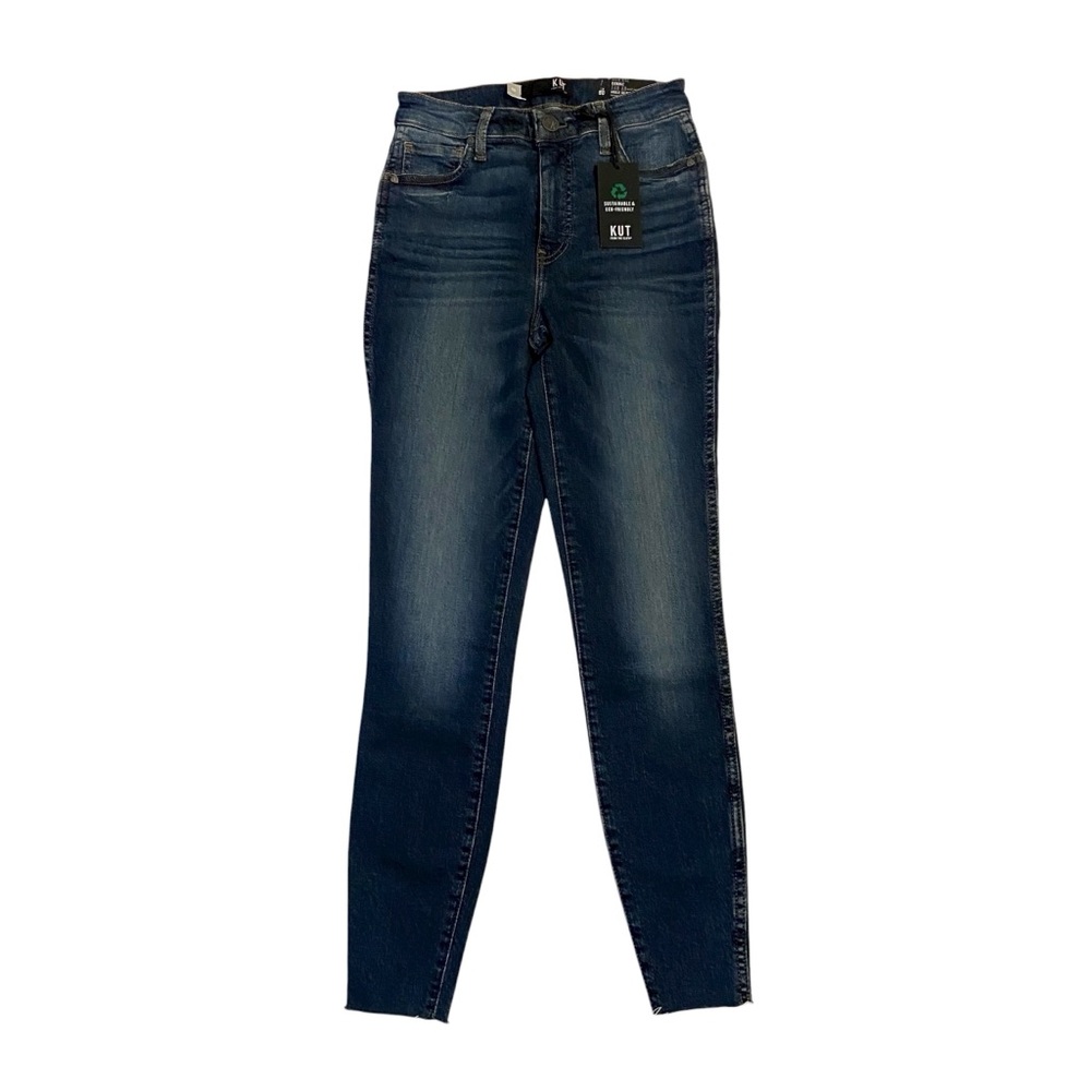 KUT FROM THE KLOTH Connie Jeans High Rise Fab Ab Skinny Ankle Blue NWT Size 00